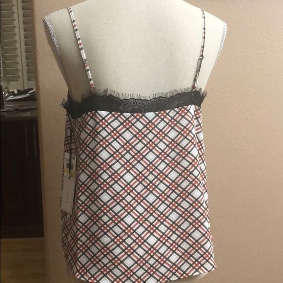 1. State Plaid with Lace Trim Camisoles, Size Med - Picture 2 of 6